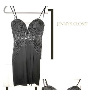 Mid corset black dress